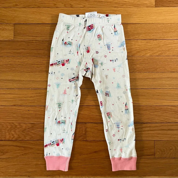 Hanna Andersson Christmas Winter Village Holiday Cotton Pajamas Girls 3 90 - Picture 8 of 9
